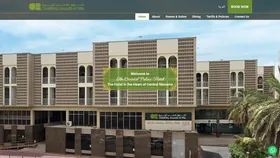 Screenshot of the hotel's homepage